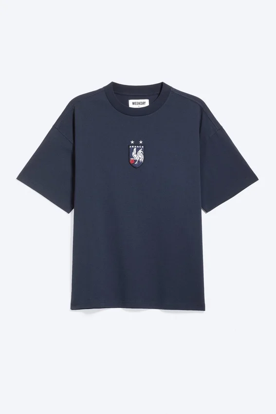 Camiseta de fútbol holgada y cuadrada de Toffs – Azul oscuro Camiseta de fútbol holgada y cuadrada de Toffs – Azul oscuro