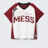 Camiseta de fútbol unisex de manga corta Cm X Lb – Rojo oscuro y blanco – I’m a Mess | Cheap Monday GB Camiseta de fútbol unisex de manga corta Cm X Lb – Rojo oscuro y blanco – I’m a Mess | Cheap Monday GB