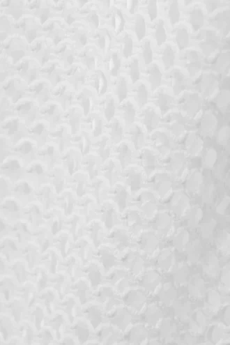 Camiseta de malla de corte ajustado y manga corta – Blanca