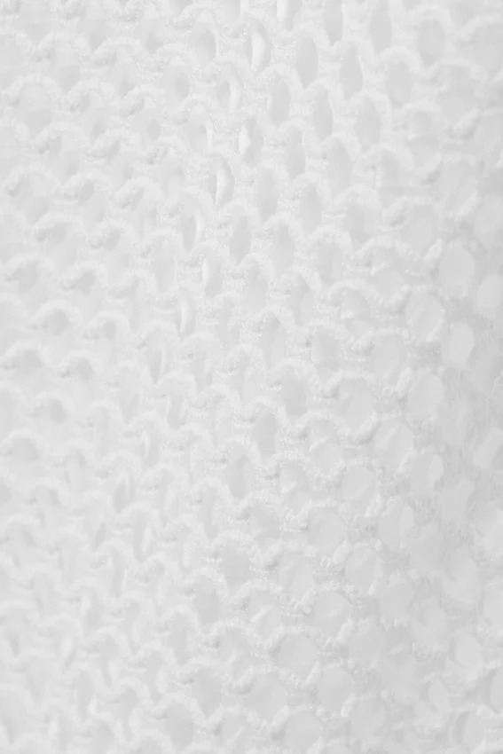 Camiseta de malla de corte ajustado y manga corta – Blanca Camiseta de malla de corte ajustado y manga corta – Blanca