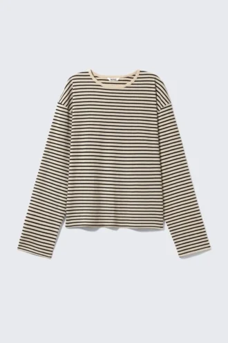 Camiseta de manga ancha – Rayas negras