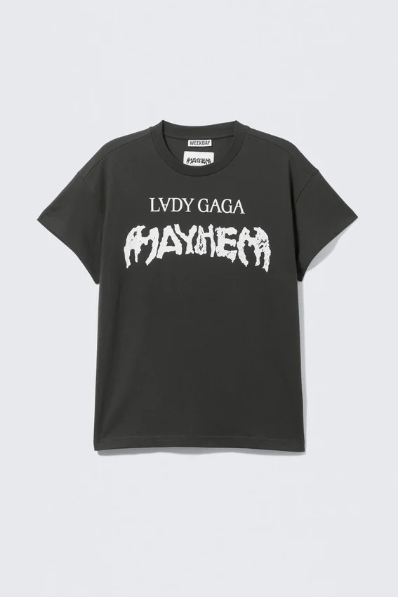 Camiseta de manga corta de Lady Gaga – Negro mate Camiseta de manga corta de Lady Gaga – Negro mate