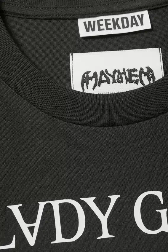 Camiseta de manga corta de Lady Gaga – Negro mate Camiseta de manga corta de Lady Gaga – Negro mate
