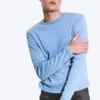 Camiseta de manga larga acanalada – Azul lavado Camiseta de manga larga acanalada – Azul lavado