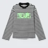 Camiseta de manga larga con estampados gráficos y corte holgado – Rayas blancas y negras – Dreams Camiseta de manga larga con estampados gráficos y corte holgado – Rayas blancas y negras – Dreams