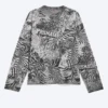 Camiseta de manga larga con estampados gráficos y corte recto – Dark Mole – Psychedelia Camiseta de manga larga con estampados gráficos y corte recto – Dark Mole – Psychedelia