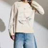 Camiseta de manga larga con estampados gráficos y corte recto – Light Dusty Mole – Sketch Camiseta de manga larga con estampados gráficos y corte recto – Light Dusty Mole – Sketch