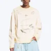 Camiseta de manga larga con estampados gráficos y corte recto – Light Dusty Mole – Sketch Camiseta de manga larga con estampados gráficos y corte recto – Light Dusty Mole – Sketch