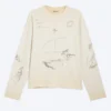 Camiseta de manga larga con estampados gráficos y corte recto – Light Dusty Mole – Sketch Camiseta de manga larga con estampados gráficos y corte recto – Light Dusty Mole – Sketch