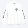Camiseta de manga larga con estampados relajados – Blanca – Synergy Camiseta de manga larga con estampados relajados – Blanca – Synergy