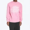 Camiseta de manga larga con estampados relajados – Rosa – Logotipos Camiseta de manga larga con estampados relajados – Rosa – Logotipos