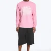 Camiseta de manga larga con estampados relajados – Rosa – Logotipos Camiseta de manga larga con estampados relajados – Rosa – Logotipos
