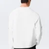 Camiseta de manga larga con estampados y corte holgado – Blanca – Airways Camiseta de manga larga con estampados y corte holgado – Blanca – Airways