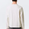 Camiseta de manga larga con estampados y corte holgado – Blanco – Ángel esquelético Camiseta de manga larga con estampados y corte holgado – Blanco – Ángel esquelético
