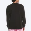 Camiseta de manga larga con estampados y corte holgado – Negro