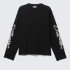 Camiseta de manga larga con estampados y corte recto – Negro – Angry Panthers Camiseta de manga larga con estampados y corte recto – Negro – Angry Panthers