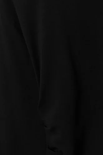 Camiseta de manga larga con fruncidos – Negro