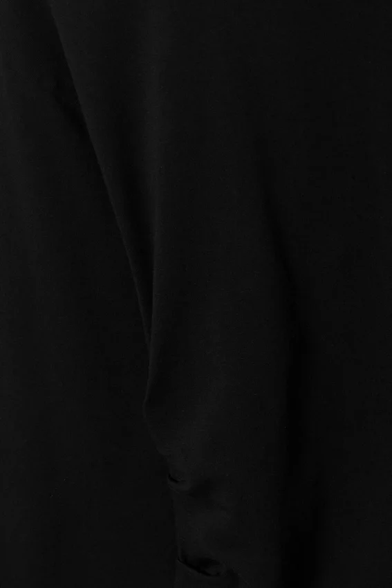 Camiseta de manga larga con fruncidos – Negro Camiseta de manga larga con fruncidos – Negro