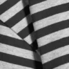 Camiseta de manga larga con fruncidos – Rayas negras y grises Camiseta de manga larga con fruncidos – Rayas negras y grises