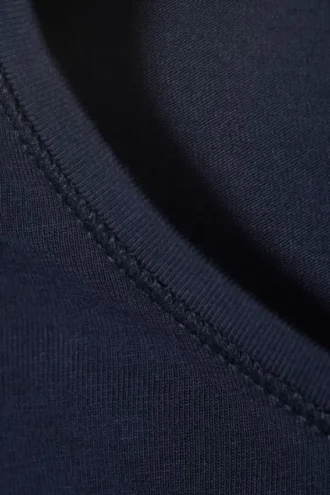 Camiseta de manga larga de corte entallado – Azul oscuro