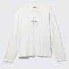 Camiseta de manga larga de Lady Gaga – Blanco roto Camiseta de manga larga de Lady Gaga – Blanco roto
