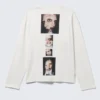 Camiseta de manga larga de Lady Gaga – Blanco roto Camiseta de manga larga de Lady Gaga – Blanco roto