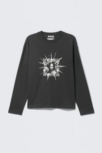 Camiseta de manga larga de Lady Gaga – Negro apagado Camiseta de manga larga de Lady Gaga – Negro apagado