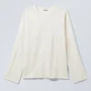 Camiseta de manga larga del revés – Blanco roto