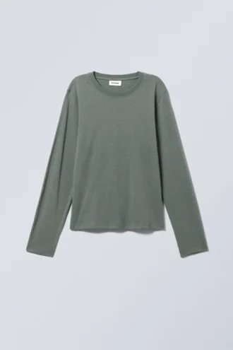 Camiseta de manga larga Essence Standard – Gris polvoriento