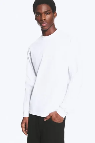 Camiseta de manga larga holgada – Blanca