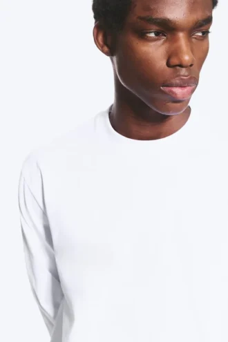 Camiseta de manga larga holgada – Blanca