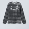 Camiseta de manga larga holgada con estampados – Gris oscuro – Fantazy Fc