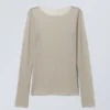Camiseta de manga larga transparente – Gris claro Camiseta de manga larga transparente – Gris claro