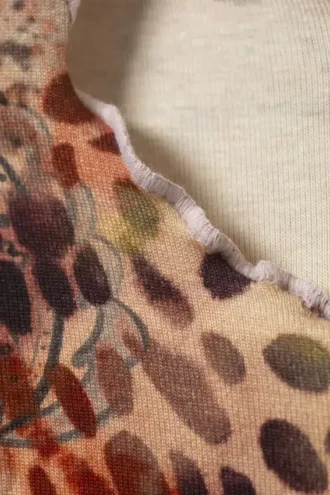 Camiseta de pantalón corto con estampado suave – Rosa – Estampado de leopardo y cachemira