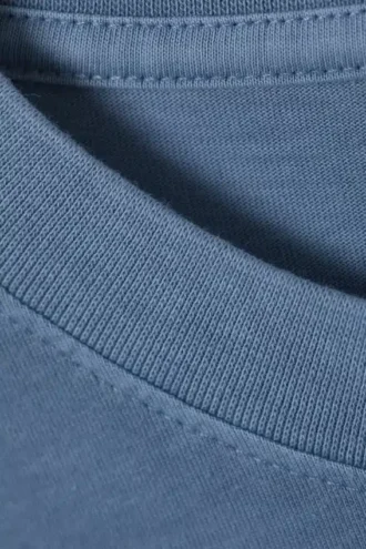 Camiseta de pijama holgada de manga larga – Azul