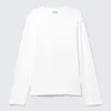Camiseta de pijama holgada de manga larga – Blanco