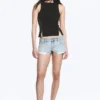 Camiseta de tirantes ajustada con corchetes – Negro Camiseta de tirantes ajustada con corchetes – Negro