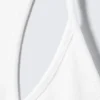 Camiseta de tirantes ajustada con espalda nadadora – Blanco roto