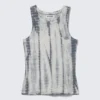 Camiseta de tirantes ajustada con estampado tie-dye – Gris tie-dye Camiseta de tirantes ajustada con estampado tie-dye – Gris tie-dye