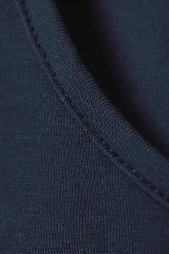 Camiseta de tirantes ajustada de algodón – Azul oscuro