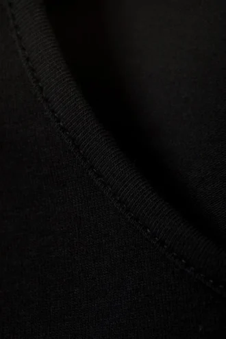 Camiseta de tirantes ajustada de algodón – Negro