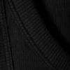 Camiseta de tirantes ajustada de canalé – Negro Camiseta de tirantes ajustada de canalé – Negro