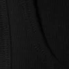 Camiseta de tirantes ajustada de cuello cuadrado acanalado – Negro Camiseta de tirantes ajustada de cuello cuadrado acanalado – Negro