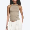 Camiseta de tirantes ajustada de jersey de algodón – Light Mole Camiseta de tirantes ajustada de jersey de algodón – Light Mole