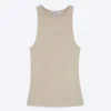 Camiseta de tirantes ajustada de jersey de algodón – Light Mole Camiseta de tirantes ajustada de jersey de algodón – Light Mole