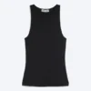 Camiseta de tirantes ajustada de jersey de algodón – Negro Camiseta de tirantes ajustada de jersey de algodón – Negro