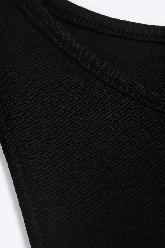 Camiseta de tirantes ajustada de jersey de algodón – Negro Camiseta de tirantes ajustada de jersey de algodón – Negro