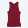 Camiseta de tirantes ajustada de jersey de algodón – Rojo Camiseta de tirantes ajustada de jersey de algodón – Rojo