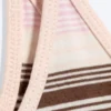 Camiseta de tirantes ajustada – Rayas rosa/marrón