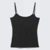 Camiseta de tirantes ajustada sin mangas – Negro Camiseta de tirantes ajustada sin mangas – Negro